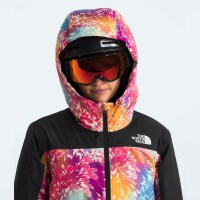 Girls' Freedom Insulated Jacket - Radiant Poppy Blowing Wind Print