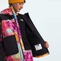 Girls' Freedom Insulated Jacket - Radiant Poppy Blowing Wind Print