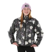 Girls' Reversible Shasta Full Zip Jacket - TNF Black Winter Flowers Print / Foil