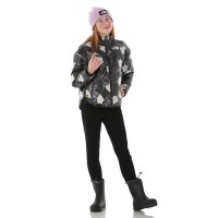 Girls' Reversible Shasta Full Zip Jacket - TNF Black Winter Flowers Print / Foil