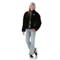 Girls' Reversible Shasta Full Zip Jacket - TNF Black Winter Flowers Print / Foil