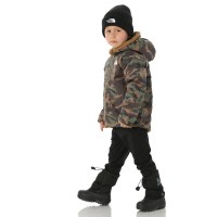 Kids' Reversible Perrito Hooded Jacket - Utility Brown