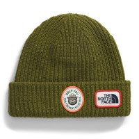 Kids' Salty Lined Beanie - Forest Olive / Smokey The Bear Patch