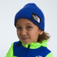 Youth TNF Box Logo Cuffed Beanie - TNF Blue