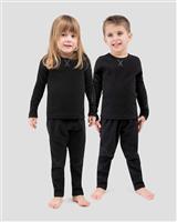 Youth 4.0 Thermafleece Expedition Weight Thermal Baselayer Two-Piece Set - Black