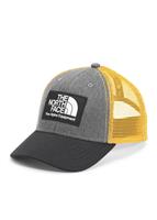 Youth Mudder Trucker Hat - TNF Medium Grey Heather / Summit Gold - The North Face Youth Mudder Trucker Hat - WinterKids.com                                                                                              
