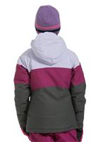 Girls Triple Run Jacket (Grill/Raspberry/Helio) - Back View